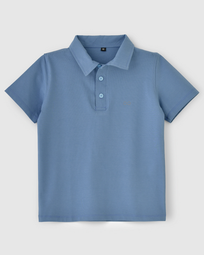 Newport Boy Polo - Misty Blue