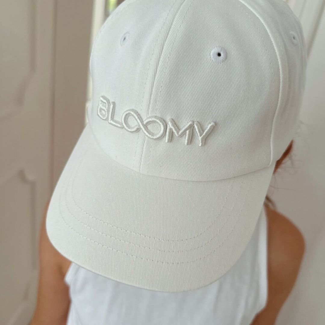 Bloomy White Baseball Cap